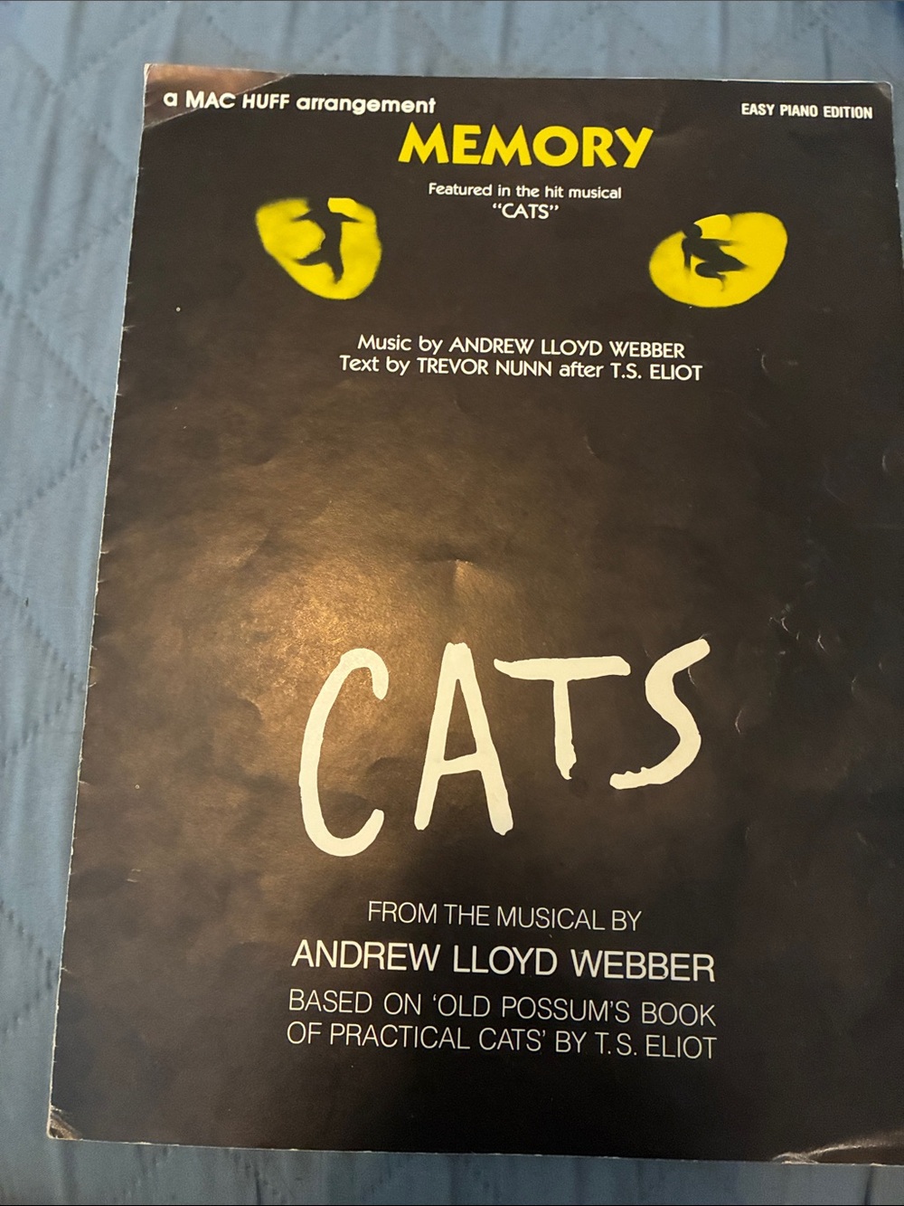 CATS "Memory" Sheet Music - Black & Yellow Cover by